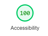 Lighthouse accessibility score of 100