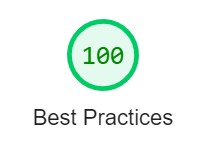 Lighthouse best practices score of 100