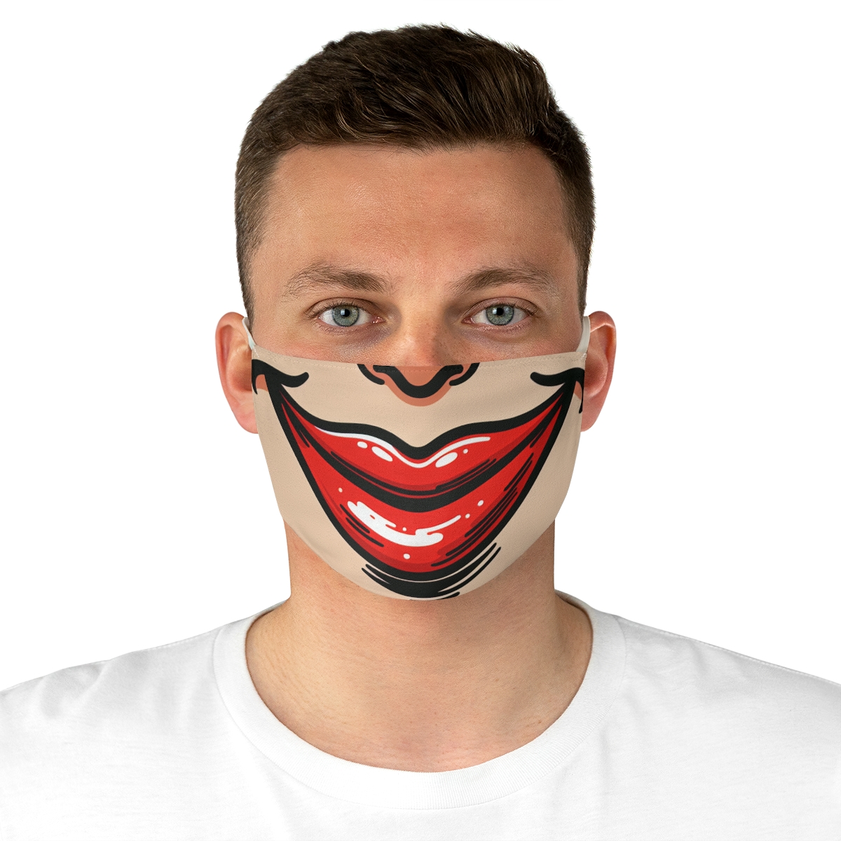 front view - Face Mask - Smiling Lips Design