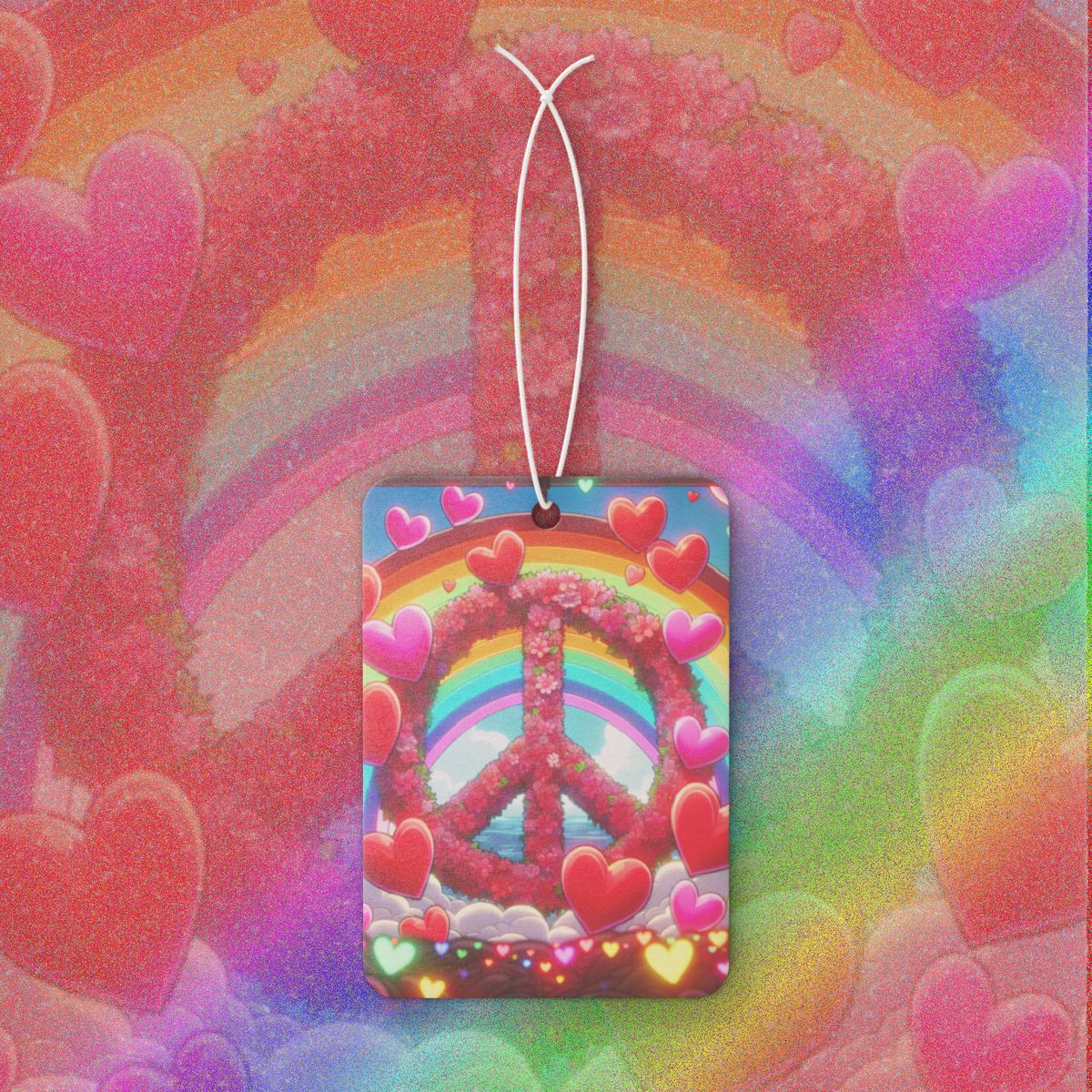 other view - Peace and Love Car Air Freshener