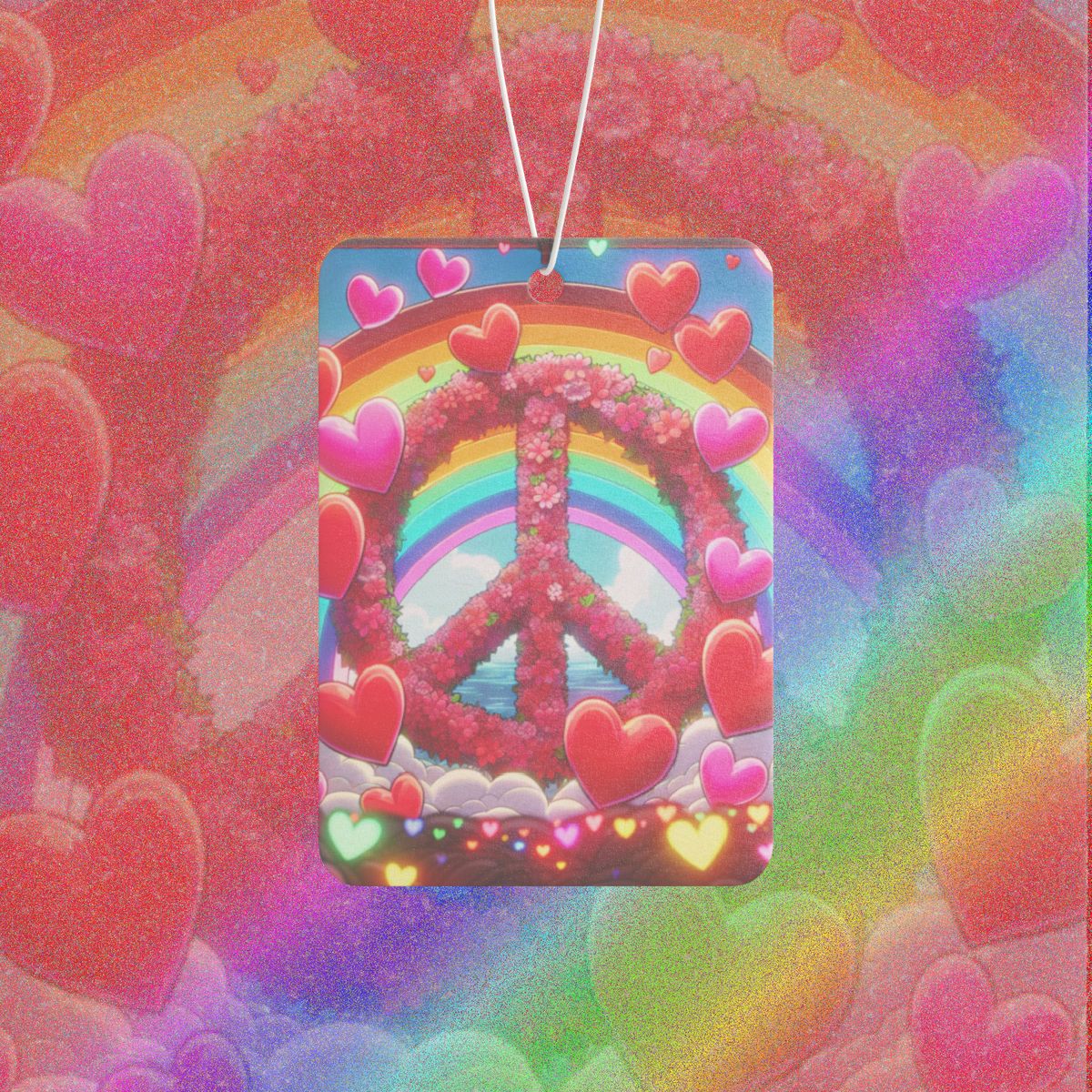 other view - Peace and Love Car Air Freshener