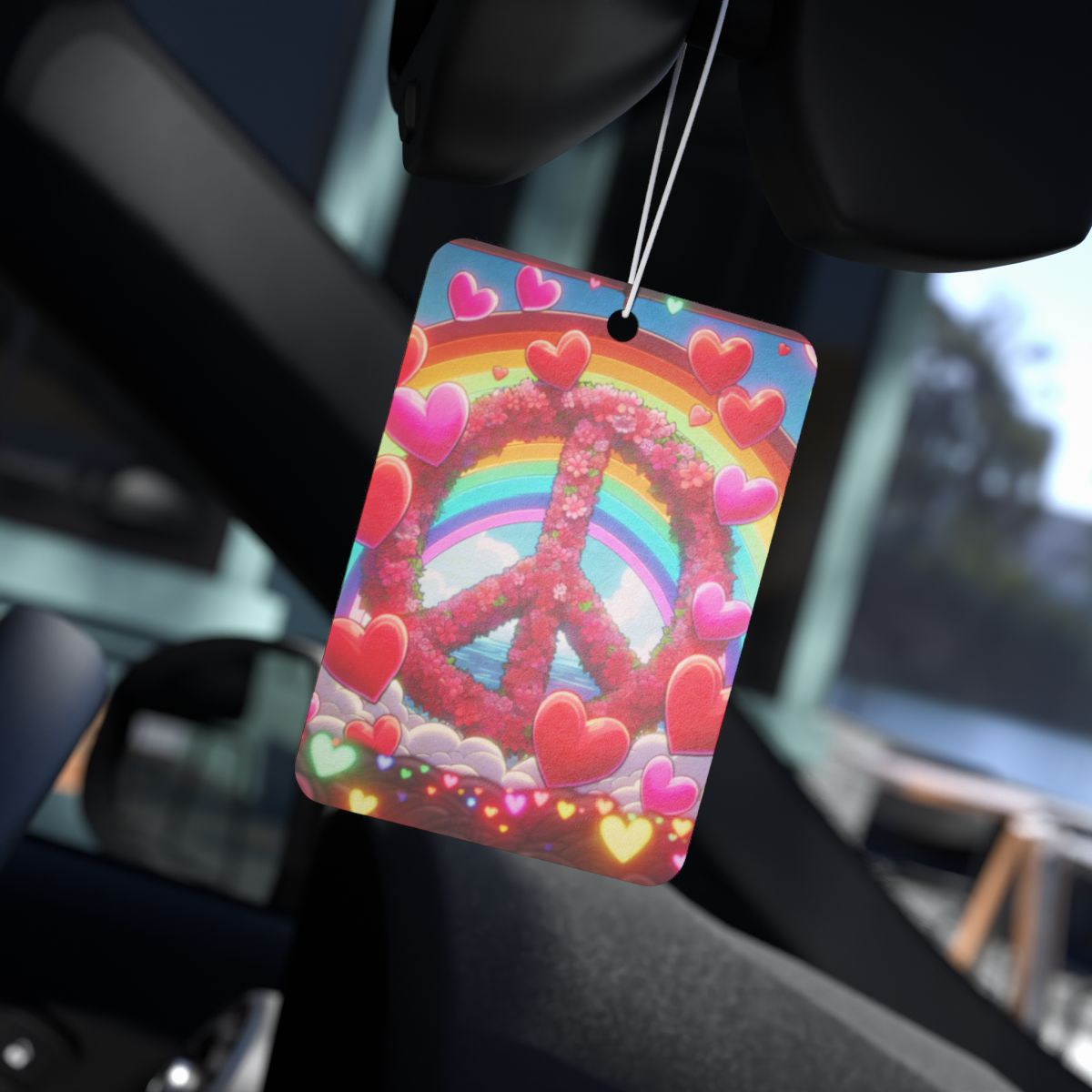 other view - Peace and Love Car Air Freshener