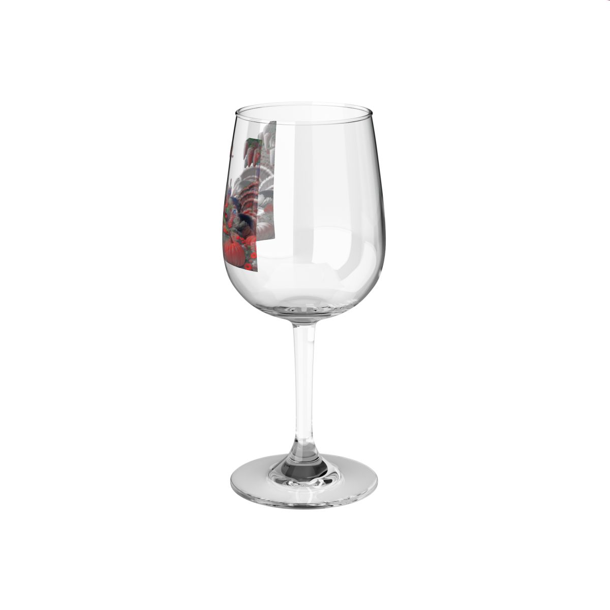 other view - Thanksgiving Turkey Wine Glass, 12oz