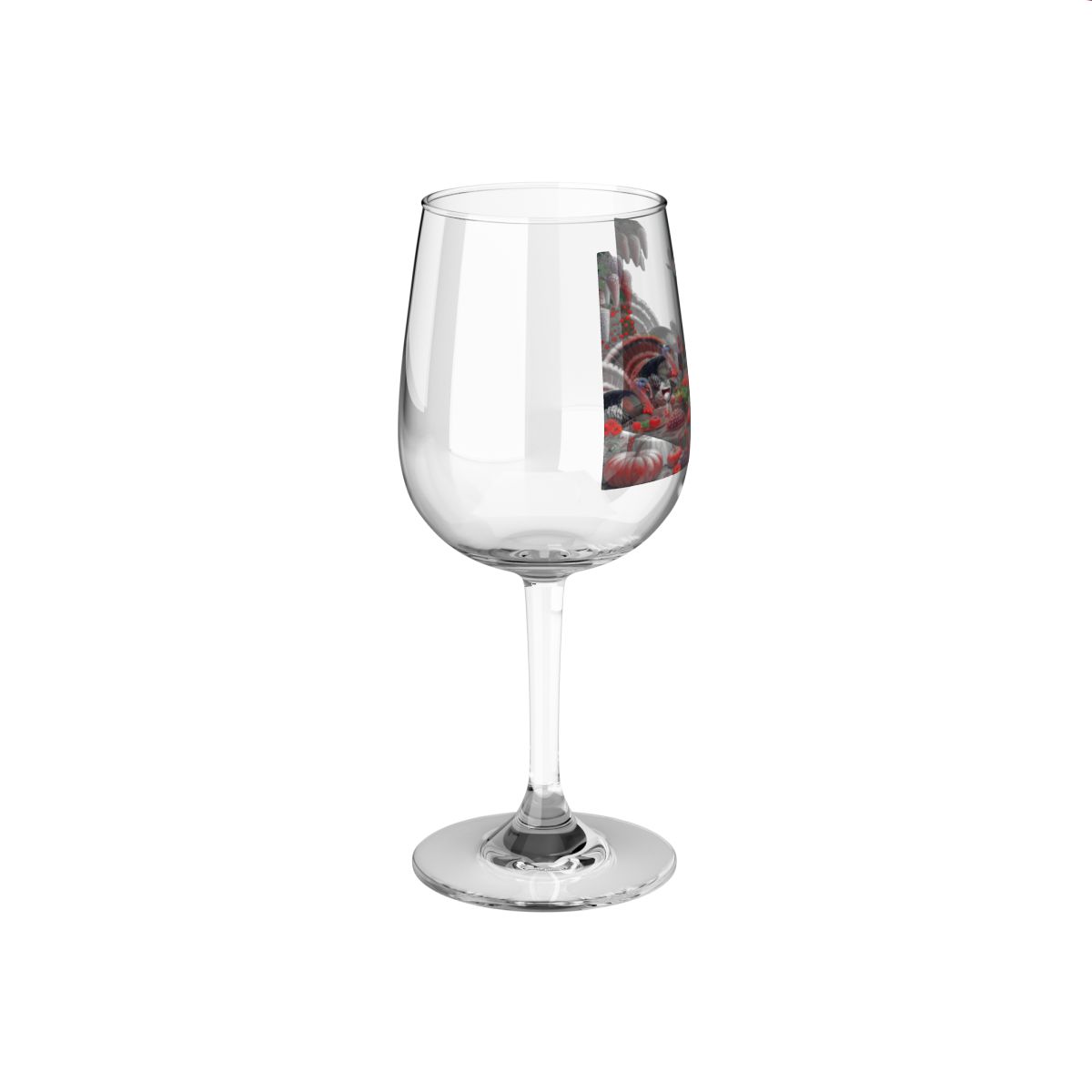 other view - Thanksgiving Turkey Wine Glass, 12oz