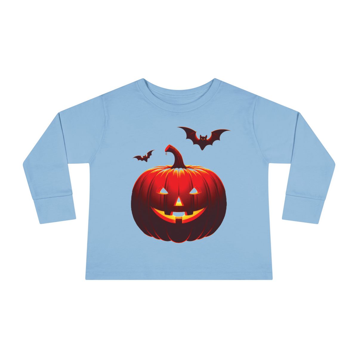 front view - Halloween Jack O'Lantern Toddler Long Sleeve Tee