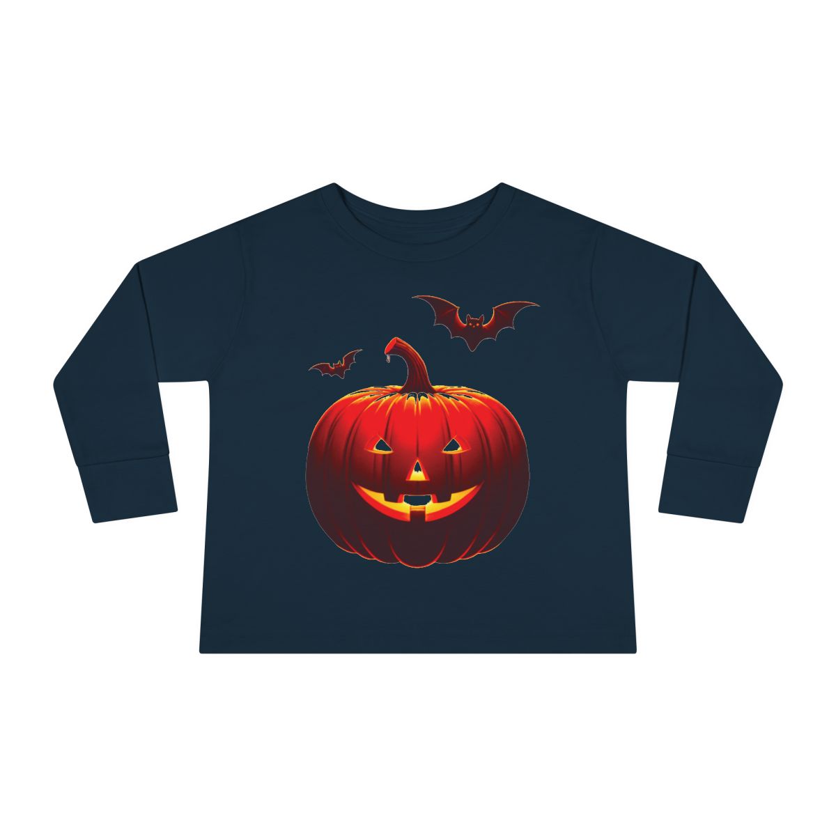 front view - Halloween Jack O'Lantern Toddler Long Sleeve Tee