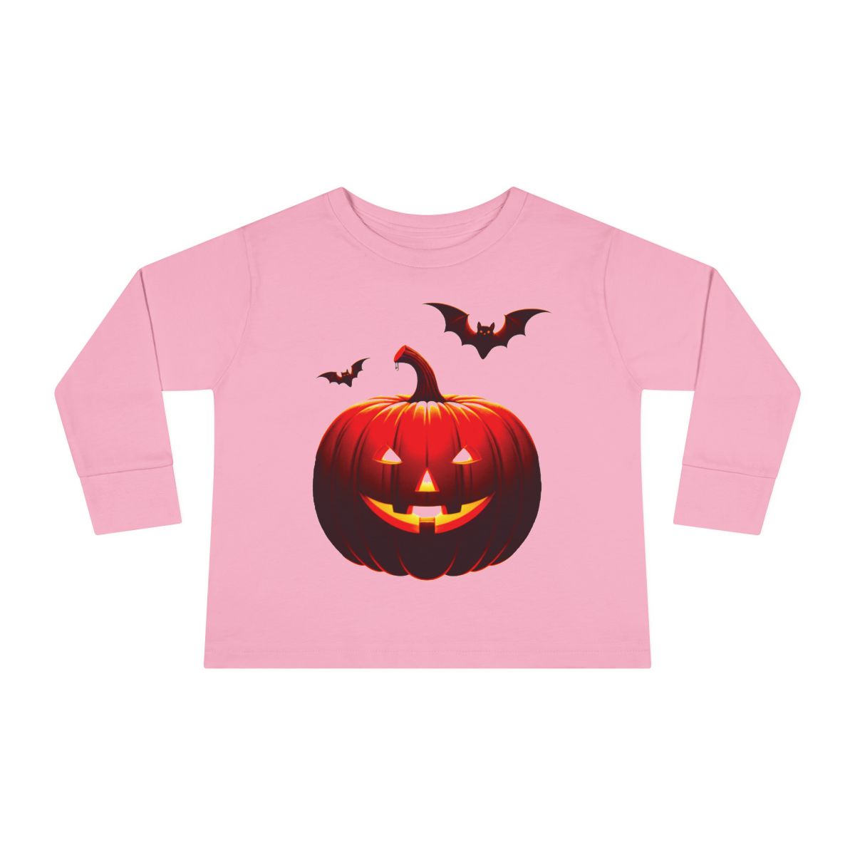 front view - Halloween Jack O'Lantern Toddler Long Sleeve Tee