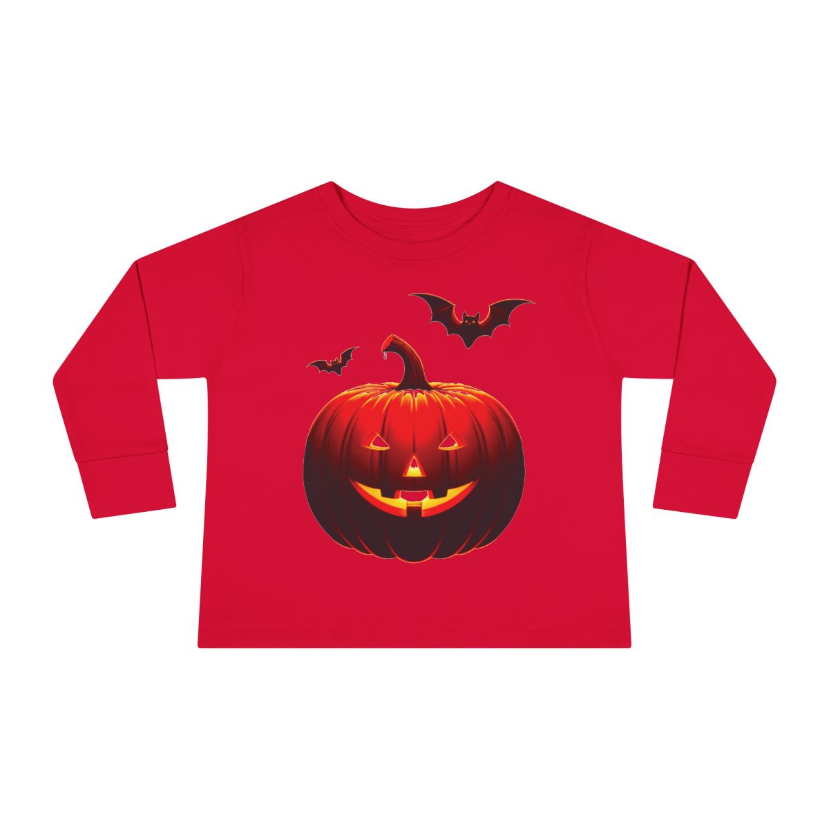 front view - Halloween Jack O'Lantern Toddler Long Sleeve Tee