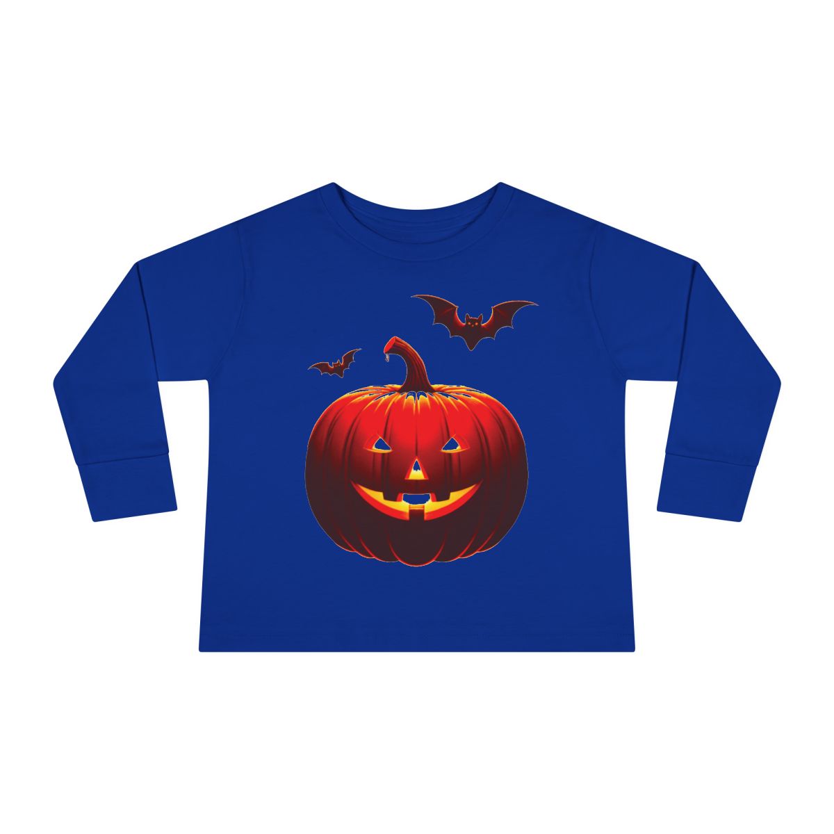 front view - Halloween Jack O'Lantern Toddler Long Sleeve Tee