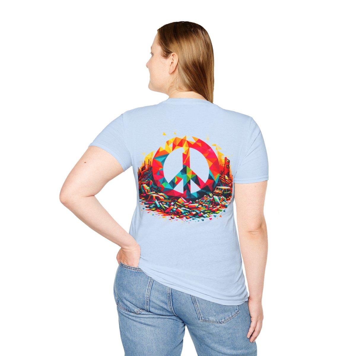 other view - Peace Emerges Unisex Softstyle T-Shirt