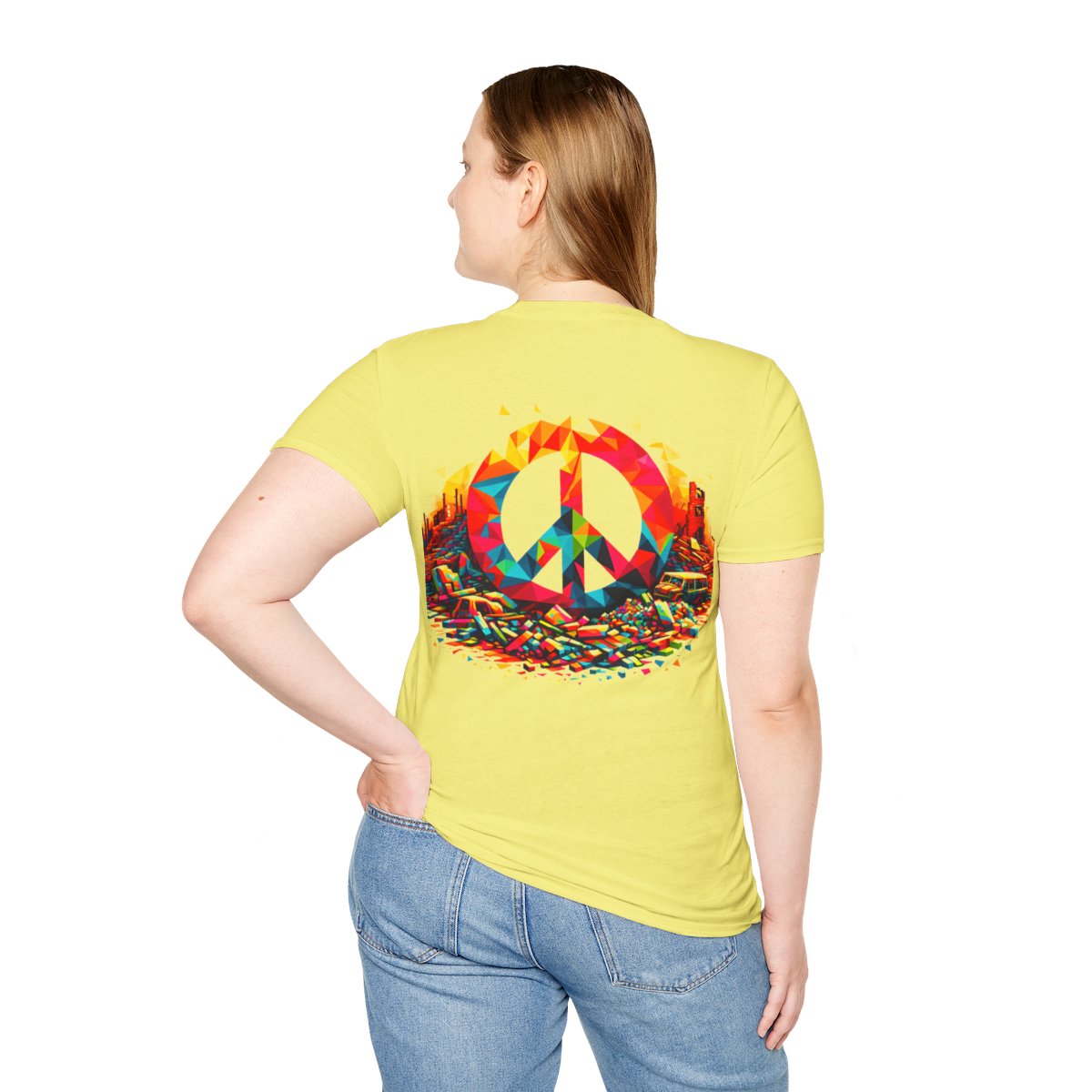 other view - Peace Emerges Unisex Softstyle T-Shirt