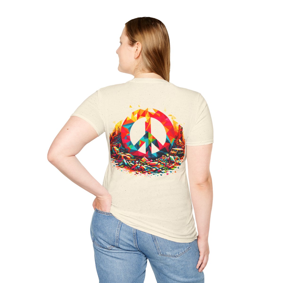 other view - Peace Emerges Unisex Softstyle T-Shirt