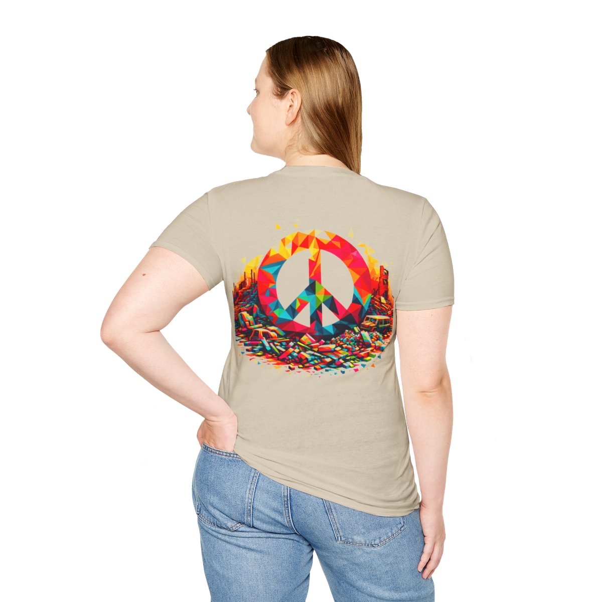 other view - Peace Emerges Unisex Softstyle T-Shirt