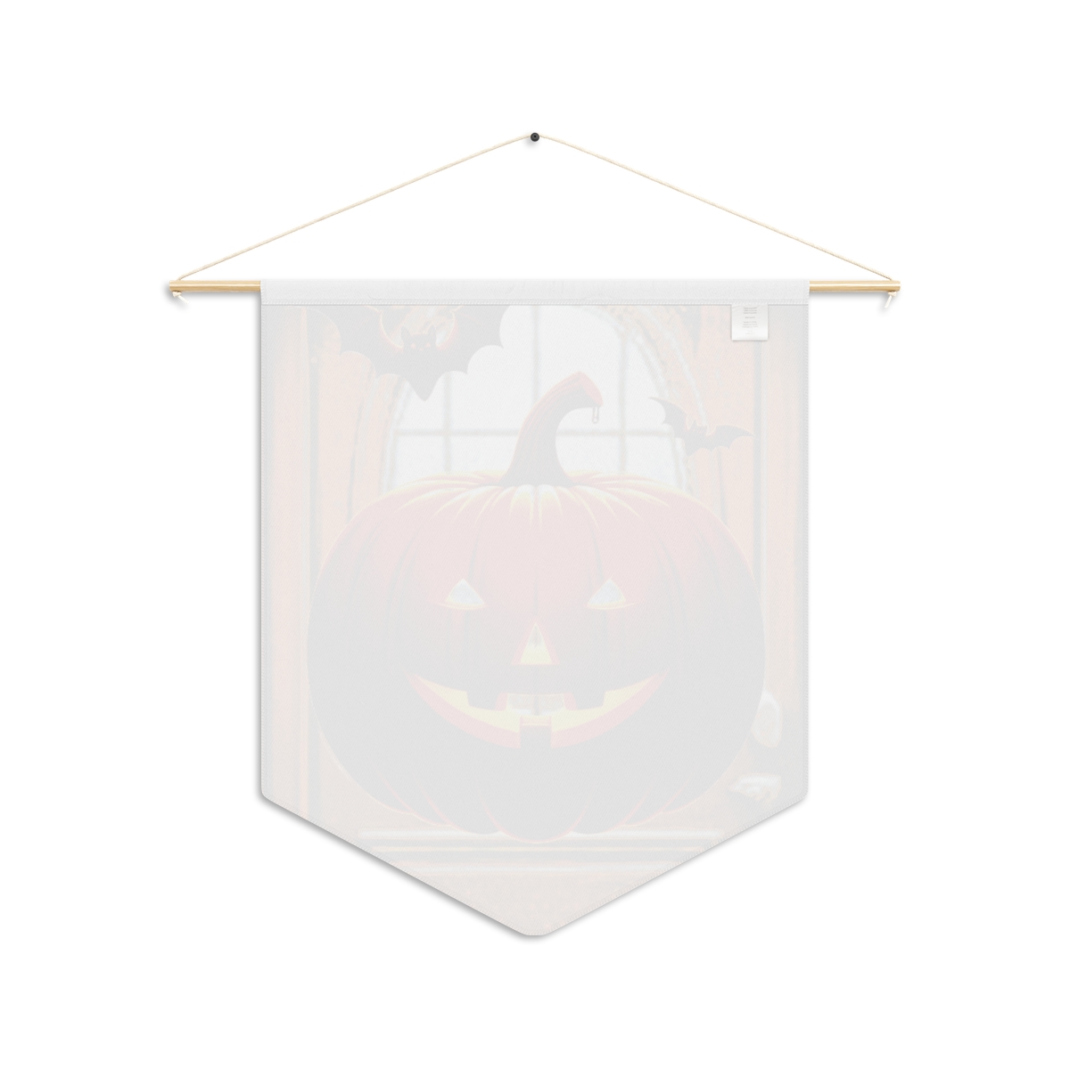 other view - Front-Door Halloween Jack-O'-Lantern Pennant