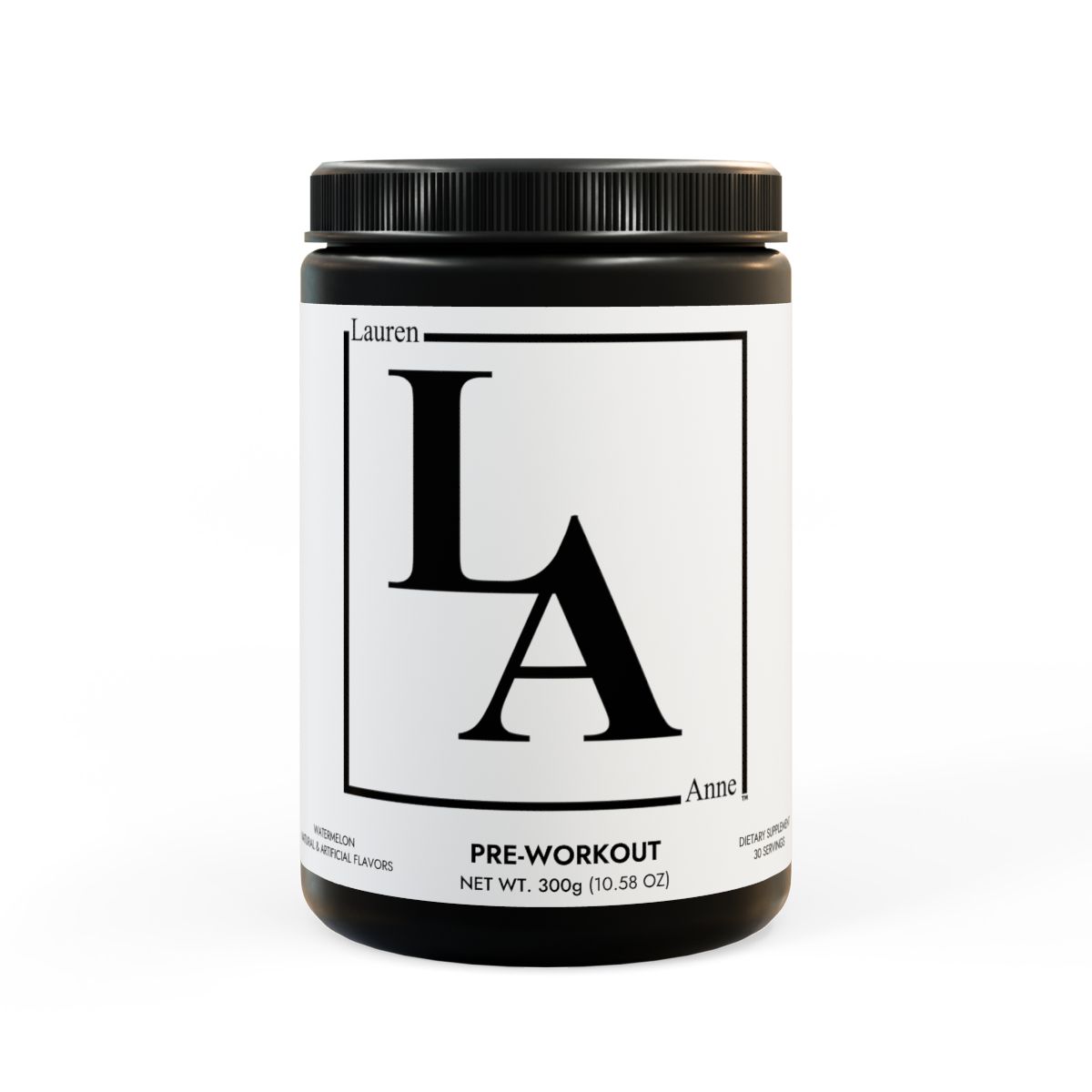 other view - Lauren Anne Pre-Workout Supplement, Watermelon (300g, 10.58oz)