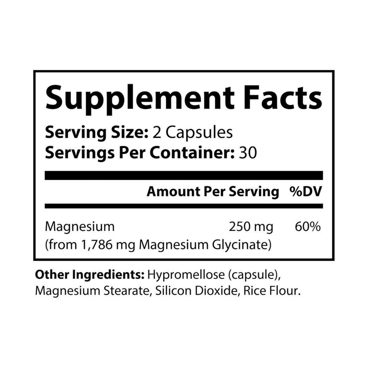 other view - Lauren Anne Magnesium Glycinate Supplement (60 Capsules)