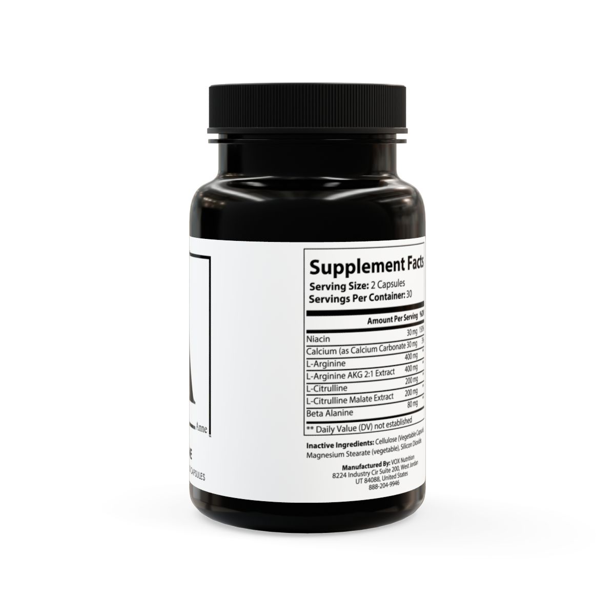 other view - Lauren Anne L-Arginine Supplement (60 Capsules)