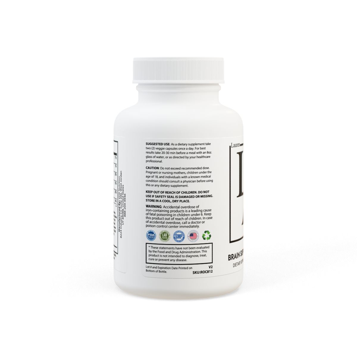 other view - Lauren Anne Brain Support Complex Supplement (60 Capsules)