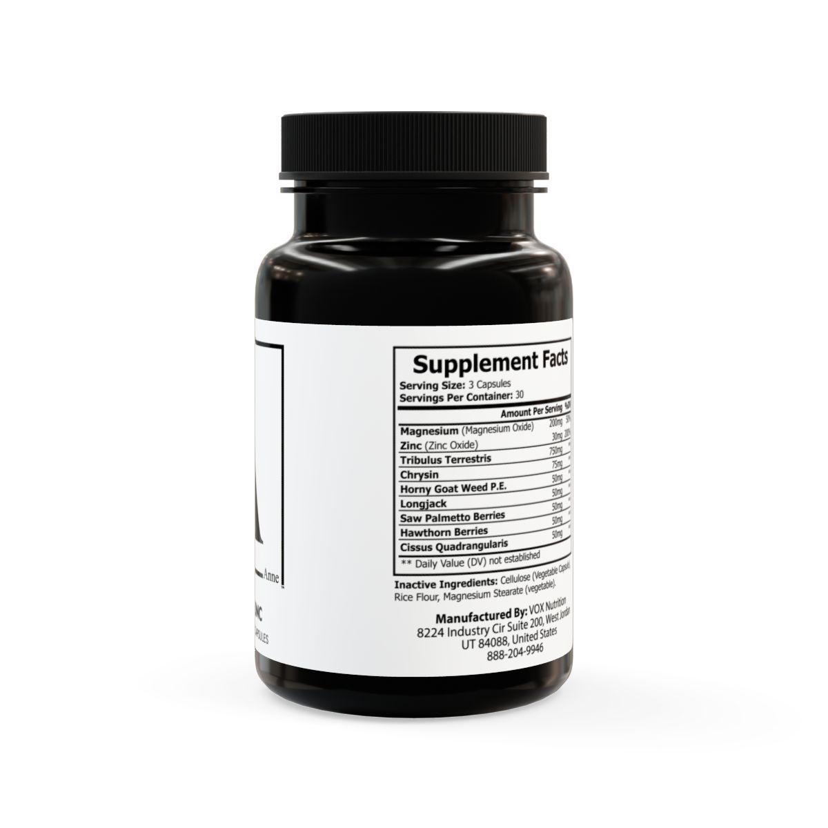 other view - Lauren Anne Magnesium Zinc Supplement (90 Capsules)