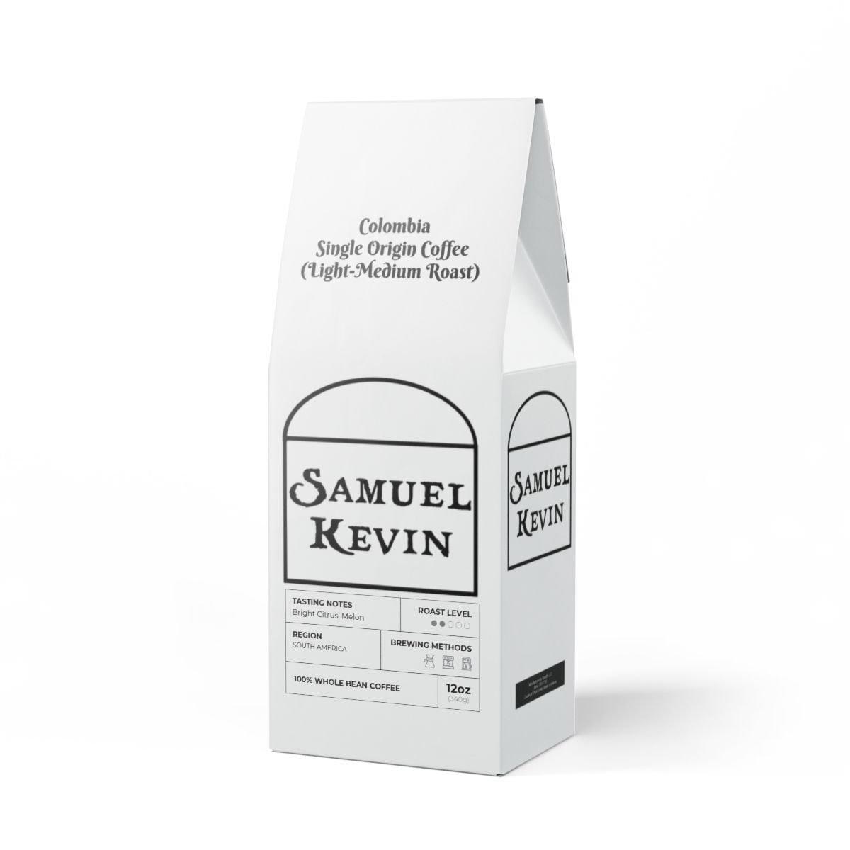 other view - Samuel Kevin Colombia Single Origin Coffee (Light-Medium Roast)