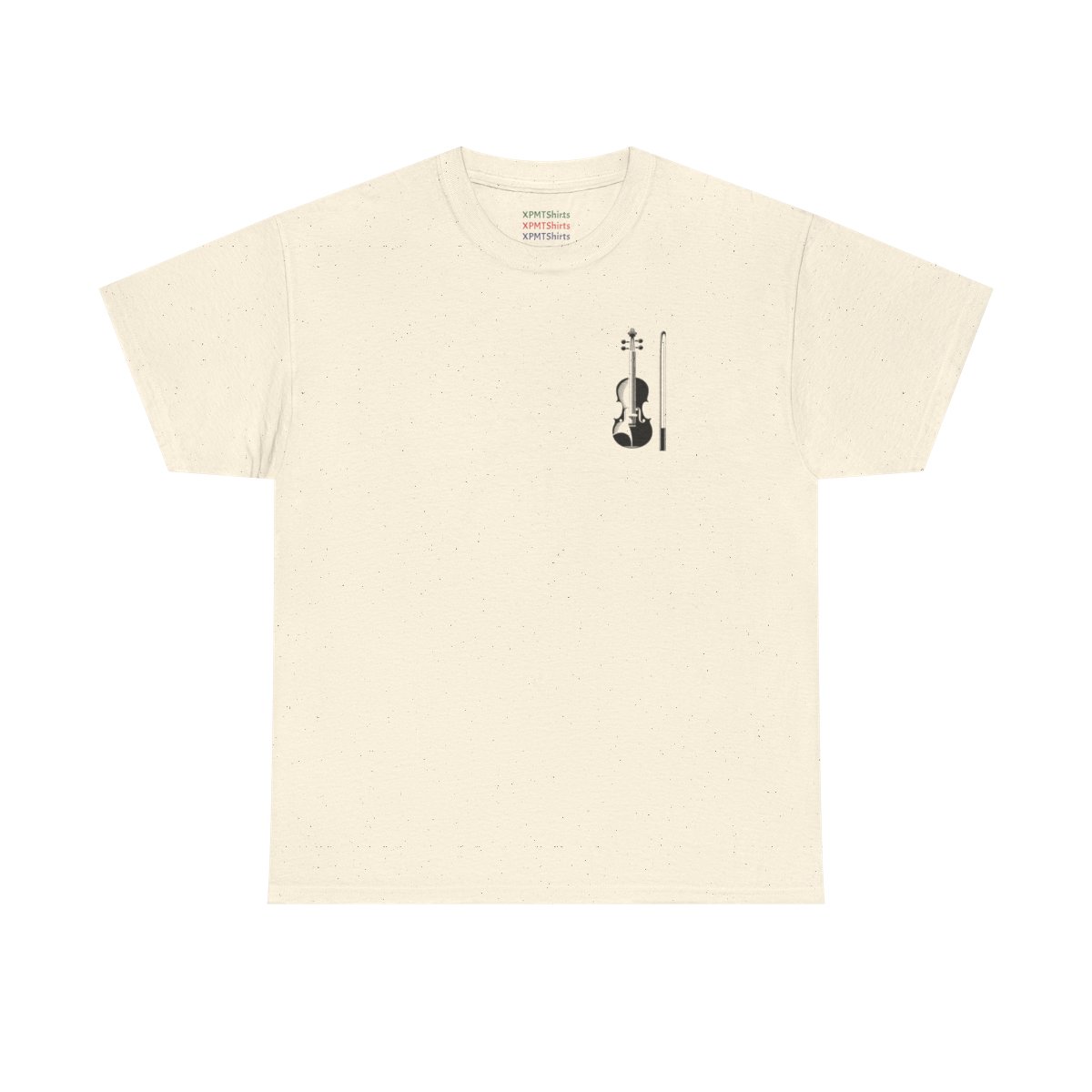 front view - Violin Light Color Cotton T-Shirt